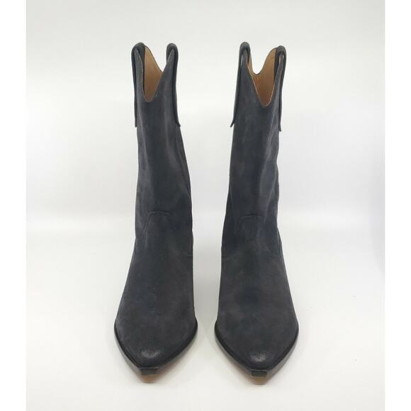 NEW Isabel Marant Duerto Suede Western COWBOY Boots FADED BLACK FR 40 US 9 - Picture 2 of 10